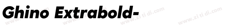 Ghino Extrabold字体转换